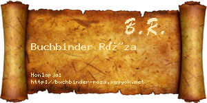 Buchbinder Róza névjegykártya